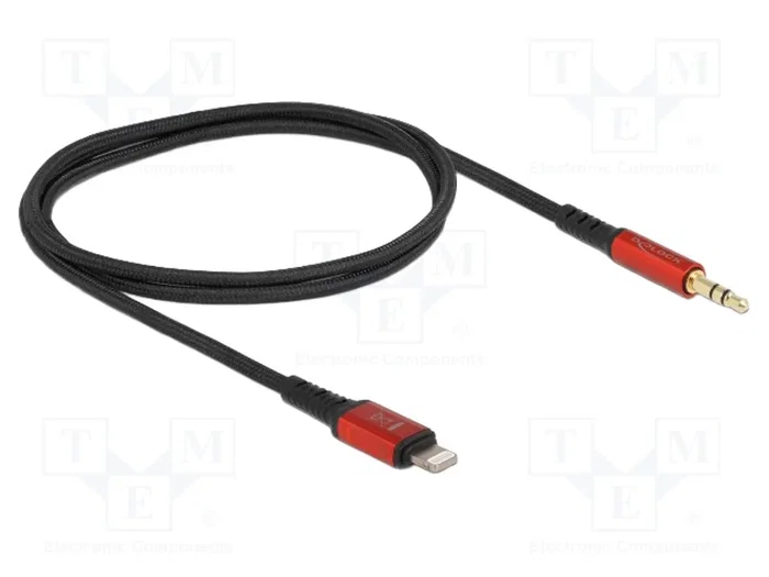 DeLOCK Cable de audio Lightning de 8 pines a jack de 3,5 mm, 0,5 m