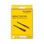 DeLOCK Cable de audio Lightning de 8 pines a jack de 3,5 mm, 0,5 m