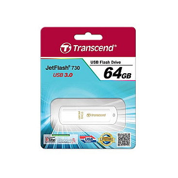 Transcend JetFlash 730 64GB USB 3.2 Gen 1 Blanco