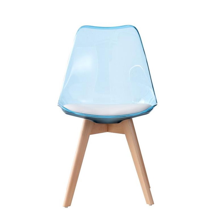 DKD Home Decor Silla Urban Azul Blanco 47 x 81 x 54 cm (4 Unidades)