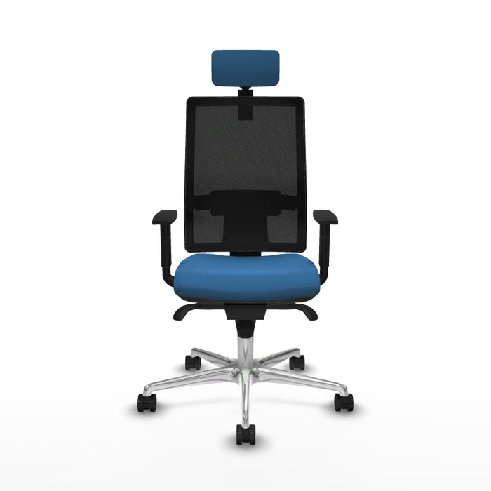 PIQUERAS Y CRESPO Silla de oficina Horna con mecanismo Sincro, Azul claro y Negro PIQUERAS Y CRESPO Silla de oficina Horna con mecanismo Sincro, Azul claro y Negro