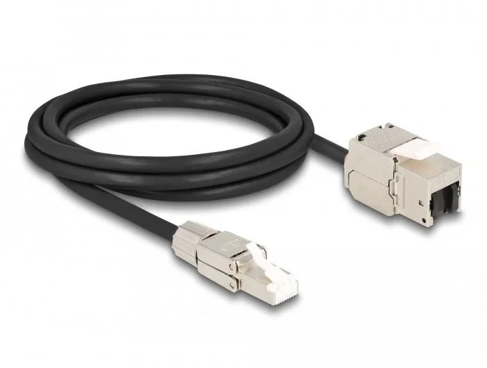 DeLOCK Cable de Red RJ45 Macho a Keystone Hembra Cat.6A 2 m DeLOCK Cable de Red RJ45 Macho a Keystone Hembra Cat.6A 2 m
