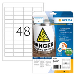 HERMA 9531 Etiquetas Autoadhesivas para Exterior A4 Blanco