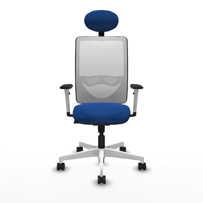 PIQUERAS Y CRESPO Silla de oficina Zulema con mecanismo Sincro, Azul y Blanco PIQUERAS Y CRESPO Silla de oficina Zulema con mecanismo Sincro, Azul y Blanco