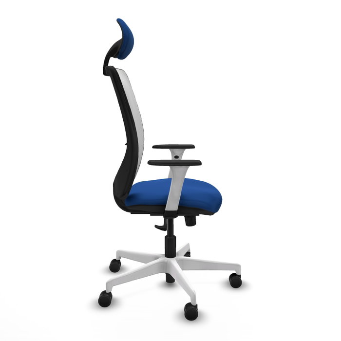 PIQUERAS Y CRESPO Silla de oficina Zulema con mecanismo Sincro, Azul y Blanco PIQUERAS Y CRESPO Silla de oficina Zulema con mecanismo Sincro, Azul y Blanco