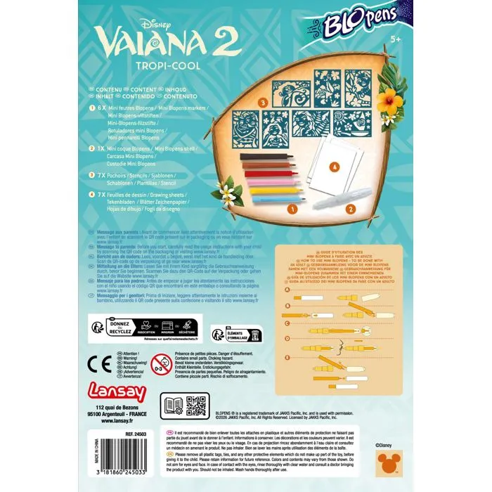 Lansay Blopens LAN3181860245033 - Vaiana Tropi-cool - Para mayores de 5 años