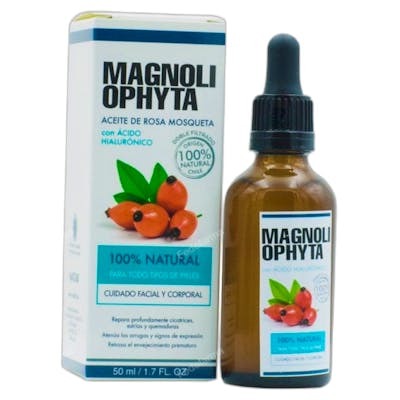 Magnoliophyta Aceite de Rosa Mosqueta con Ácido Hialurónico - Tratamiento Facial y Corporal Hidratante Antiarrugas - Dosificador 30 ml Magnoliophyta Aceite de Rosa Mosqueta con Ácido Hialurónico - Tratamiento Facial y Corporal Hidratante Antiarrugas - Dosificador 30 ml