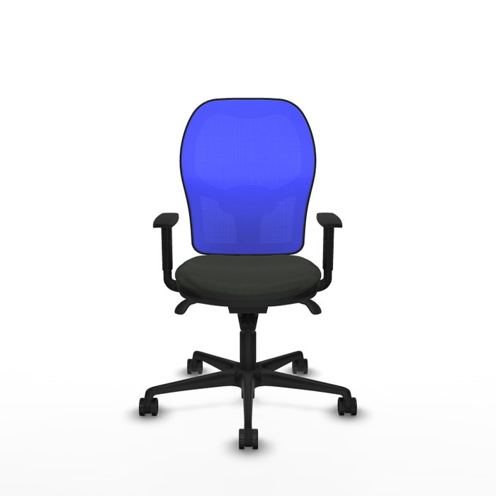 PIQUERAS Y CRESPO Silla de oficina Jorquera con mecanismo Sincro, Azul y Negro