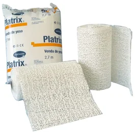 Hartmann Venda De Yeso Platrix 10 cm x 2.7 M - 2 Unidades, Yeso Blanco de Alta Calidad con Algodón, Fraguado Rápido 2-3 Minutos