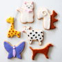 Lily Cook Cortadores de Galletas de Acero Inoxidable con Formas de Animales: Gato, Jirafa, Vaca, Ardilla, Mariposa y Perro