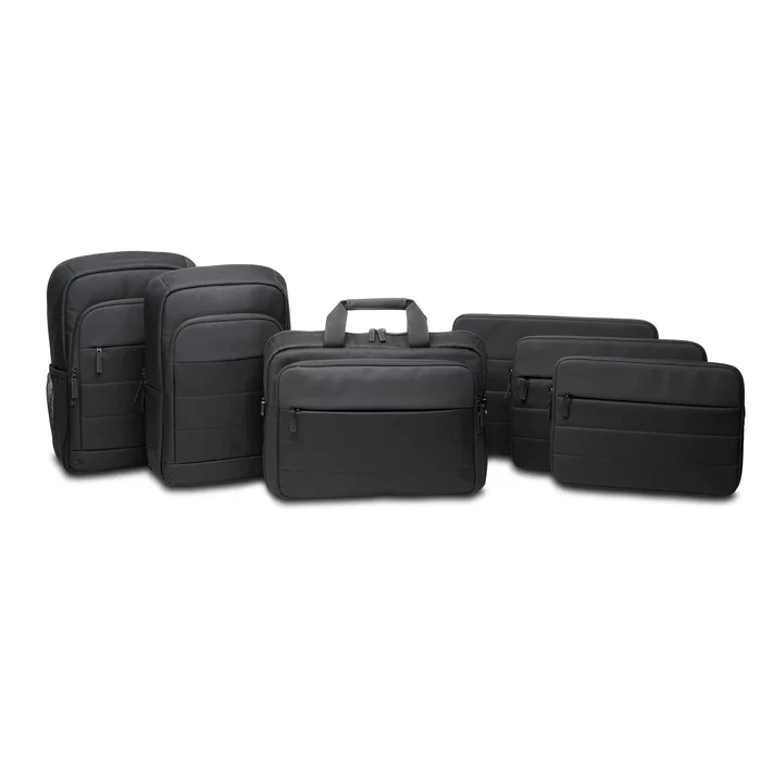Kensington K60390WW Maletín Toploader para Portátil 16" (40.6 cm) Negro - Diseño Concha, Fabricado con Material Reciclado EQ, Correa para Carro, Compartimento Acolchado