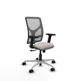 PIQUERAS Y CRESPO Silla de oficina Motilla con mecanismo Sincro, Blanco y Gris