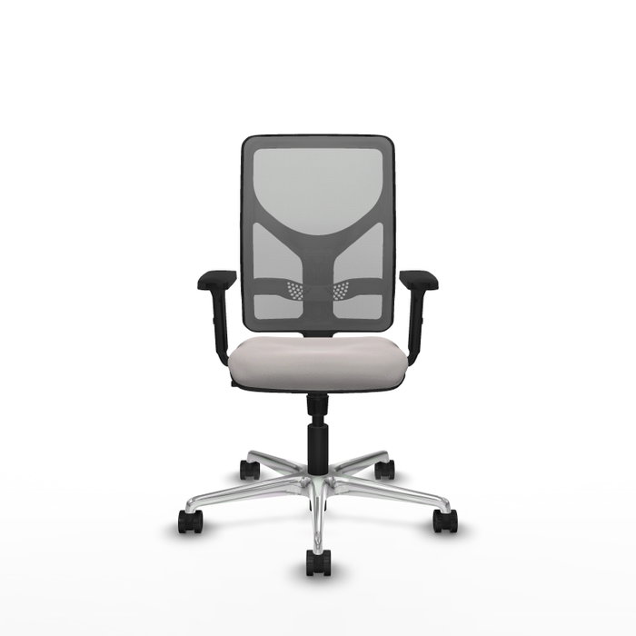 PIQUERAS Y CRESPO Silla de oficina Motilla con mecanismo Sincro, Blanco y Gris