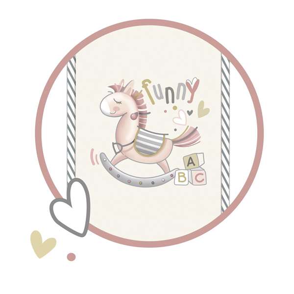 Decuevas Planchador Plegable Funny Rosa, Altura Regulable, 63x72x25 cm