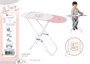 Decuevas Planchador Plegable Funny Rosa, Altura Regulable, 63x72x25 cm