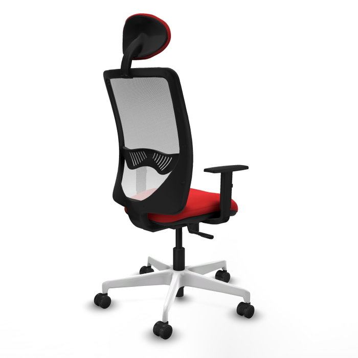 PIQUERAS Y CRESPO Silla de oficina Zulema con Mecanismo Sincro, Rojo y Blanco