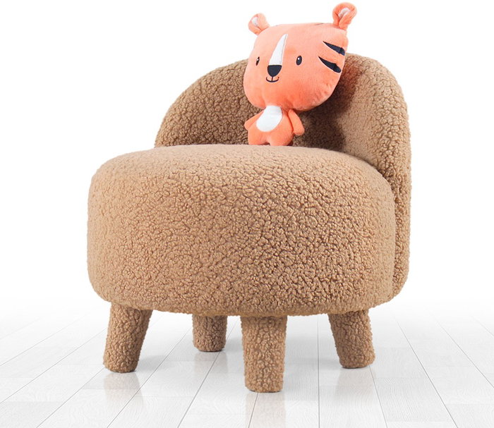 Atelier Del Sofa 3342 - Puf de Piel Sintética Marrón, Diseño Elegante y Cómodo para el Hogar