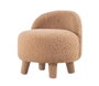Atelier Del Sofa 3342 - Puf de Piel Sintética Marrón, Diseño Elegante y Cómodo para el Hogar