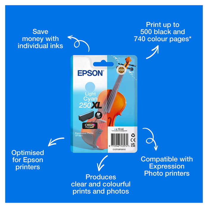 Epson 250XL Cian claro Cartucho de tinta
