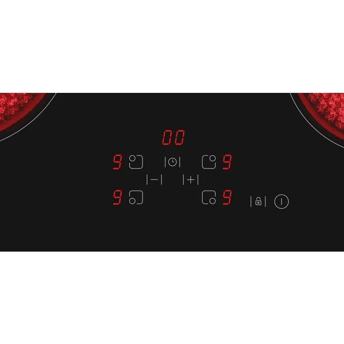 Daewoo BH6VTF27BNM Placa Vitrocerámica 4 fuegos 60 cm Negro