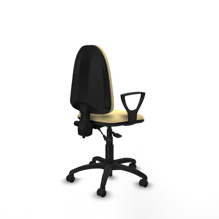 PIQUERAS Y CRESPO Silla de oficina Aýna en color Crema con Brazos Fijos