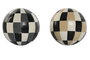 DKD Home Decor Bola de Decoración Hueso Multicolor 10x10x10 cm (Surtido de 2)