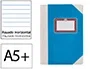 Fernandes Libro Cartone Cosido Din A5+ Rayado Horizontal 50 Hojas 100 gr Azul