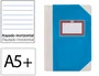 Fernandes Libro Cartone Cosido Din A5+ Rayado Horizontal 50 Hojas 100 gr Azul
