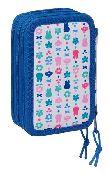 Safta Plumier Triple Estuche Escolar con 37 Piezas, Capacidad 12.5 x 19.5 x 5.5 cm, Para Material de Oficina y Papelería