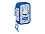 Safta Plumier Escolar Miffy Bunny, 37 Piezas, Triple Cremallera, 3 Compartimentos, Dimensiones 195x125x55 mm