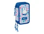 Safta Plumier Escolar Miffy Bunny, 37 Piezas, Triple Cremallera, 3 Compartimentos, Dimensiones 195x125x55 mm