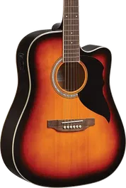 Eko Guitarra Acústica Dreadnought Ranger 6 A/E Cutaway Electroacústica - Brown Sunburst
