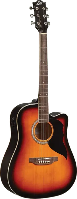 Eko Guitarra Acústica Dreadnought Ranger 6 A/E Cutaway Electroacústica - Brown Sunburst