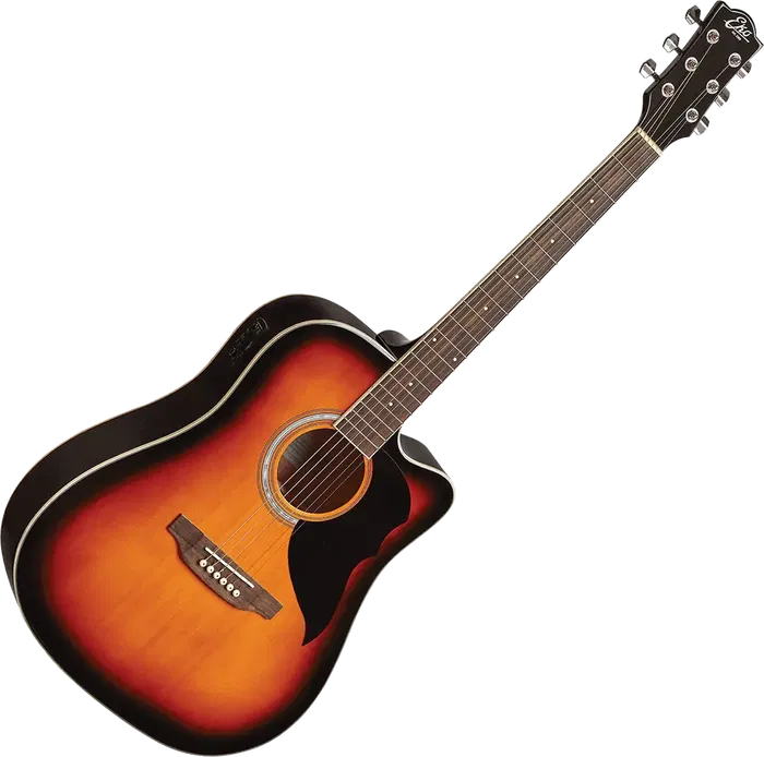 Eko Guitarra Acústica Dreadnought Ranger 6 A/E Cutaway Electroacústica - Brown Sunburst