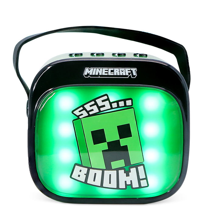 OTL TECHNOLOGIES Altavoz y Micro Karaoke LED Minecraft