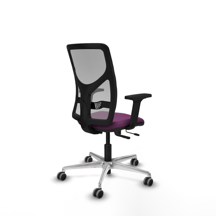 PIQUERAS Y CRESPO Silla de oficina Motilla con mecanismo Sincro/Traslack, Morado y Gris