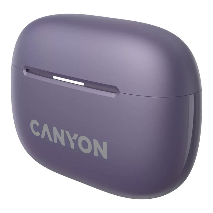 Canyon Auriculares TWS-10 OnGo True Wireless Bluetooth 5.3, Morado, Reducción de Ruido Activa, 20-20000 Hz, Con USB Tipo C, Ideal para Deporte