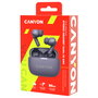 Canyon Auriculares TWS-10 OnGo True Wireless Bluetooth 5.3, Morado, Reducción de Ruido Activa, 20-20000 Hz, Con USB Tipo C, Ideal para Deporte