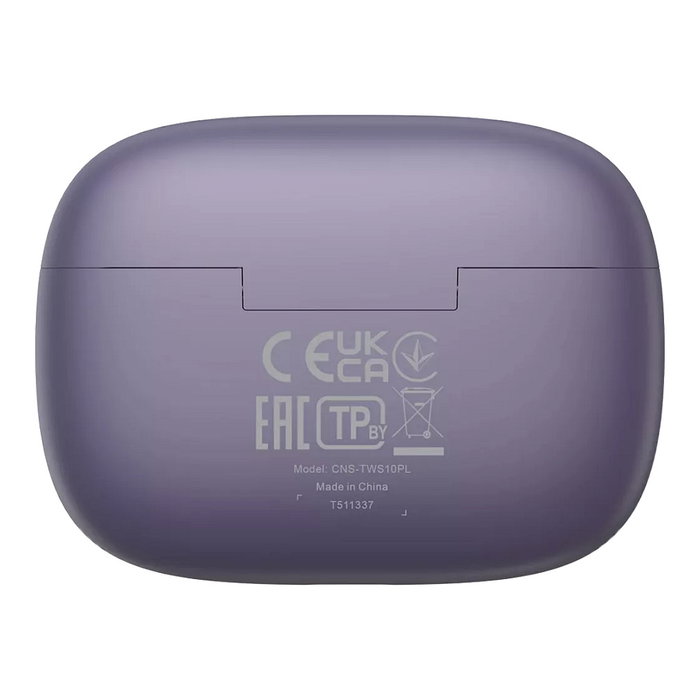 Canyon Auriculares TWS-10 OnGo True Wireless Bluetooth 5.3, Morado, Reducción de Ruido Activa, 20-20000 Hz, Con USB Tipo C, Ideal para Deporte
