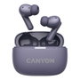 Canyon Auriculares TWS-10 OnGo True Wireless Bluetooth 5.3, Morado, Reducción de Ruido Activa, 20-20000 Hz, Con USB Tipo C, Ideal para Deporte