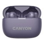 Canyon Auriculares TWS-10 OnGo True Wireless Bluetooth 5.3, Morado, Reducción de Ruido Activa, 20-20000 Hz, Con USB Tipo C, Ideal para Deporte