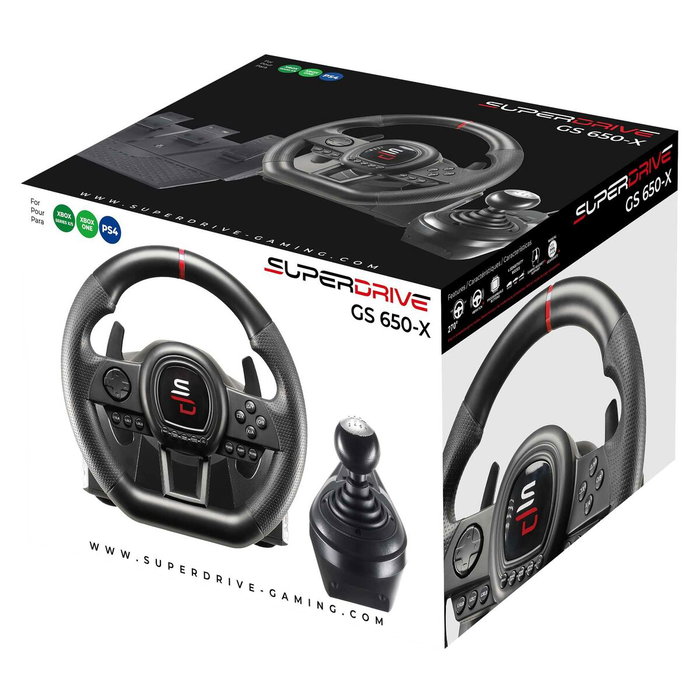 Subsonic SUPERDRIVE GS650-X Volante de carreras con cambio manual y 3 pedales Subsonic SUPERDRIVE GS650-X Volante de carreras con cambio manual y 3 pedales