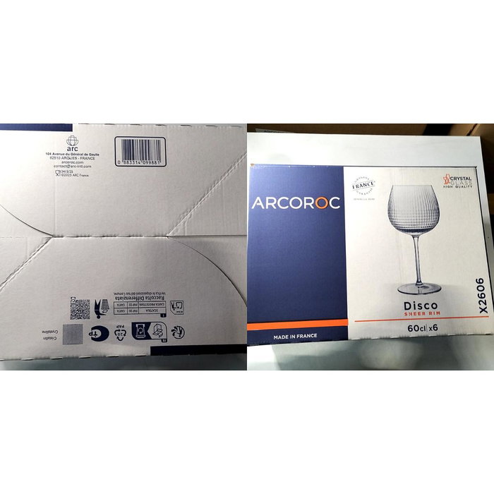 Arcoroc Juego de 6 copas DISCO de 60cl Transparente