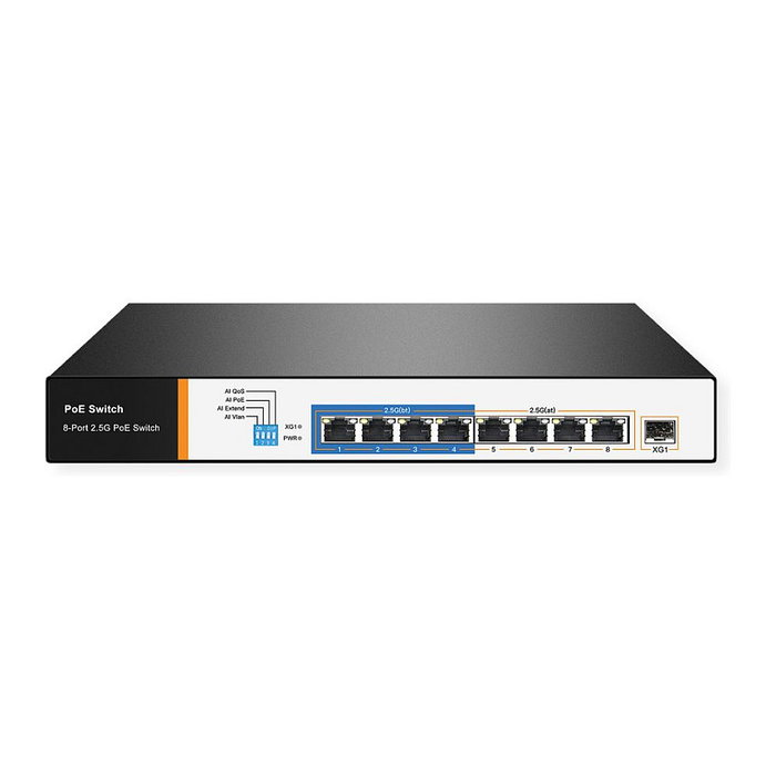VALUE Switch de red PoE++ 2,5 Gigabit Ethernet, 8 Puertos + Uplink (SFP+) VALUE Switch de red PoE++ 2,5 Gigabit Ethernet, 8 Puertos + Uplink (SFP+)