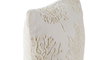 DKD Home Decor Cojín de Chenilla Bordado Crema 45x15x45 cm