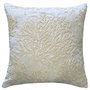 DKD Home Decor Cojín de Chenilla Bordado Crema 45x15x45 cm