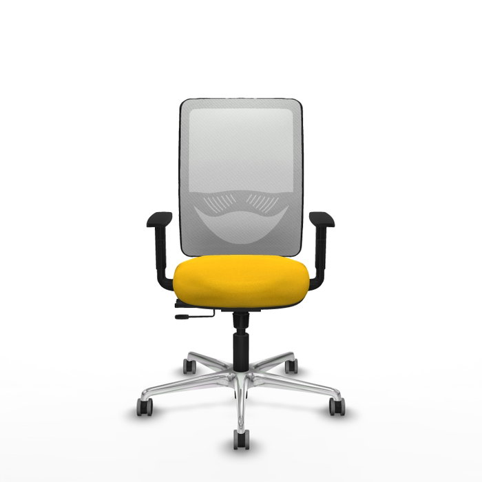 PIQUERAS Y CRESPO Silla de oficina Zulema con mecanismo Sincro/Traslack, Amarillo y Blanco PIQUERAS Y CRESPO Silla de oficina Zulema con mecanismo Sincro/Traslack, Amarillo y Blanco