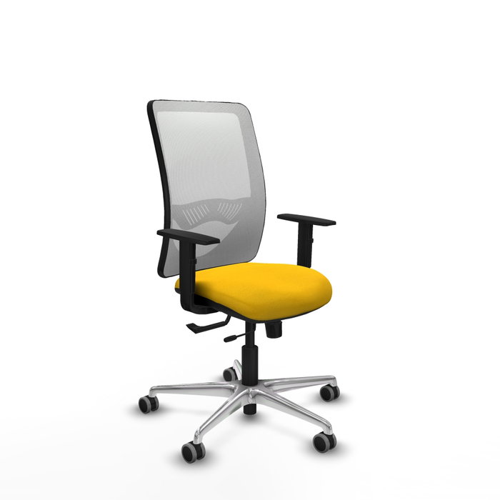 PIQUERAS Y CRESPO Silla de oficina Zulema con mecanismo Sincro/Traslack, Amarillo y Blanco PIQUERAS Y CRESPO Silla de oficina Zulema con mecanismo Sincro/Traslack, Amarillo y Blanco
