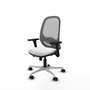 PIQUERAS Y CRESPO Silla de oficina Cilanco con mecanismo Sincro/Traslack, Blanco y Gris