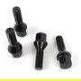 OMP Juego de 4 Tornillos M12x1.5 Conico Largo 28 mm Llave 17 Negro DIN 10.9 - Ref. OMPS09521201